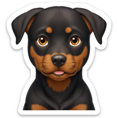 black and tan doberman rottweiler mix sticker