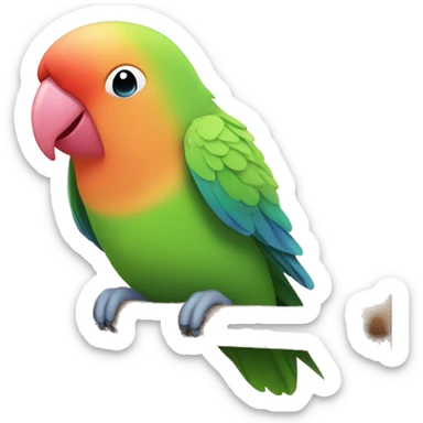 Peach faced lovebird sticker