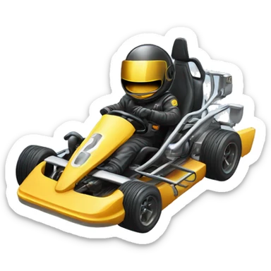 Go kart with jet engine sticker