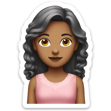 ￼ a girl with a pink dress sticker