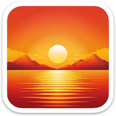 sunset sticker