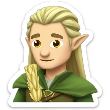 Legolas smoking cannabis sticker