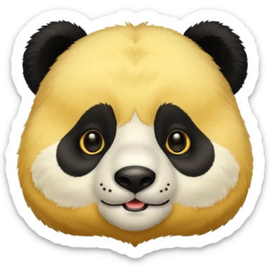 panda that is yellow-coloured sticker