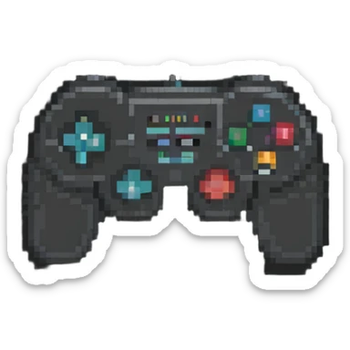 pixel art sticker illustration of a retro game controller sticker