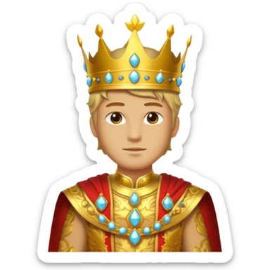a portrait of sun emperor sticker