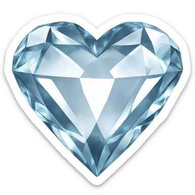 Diamond heart sticker