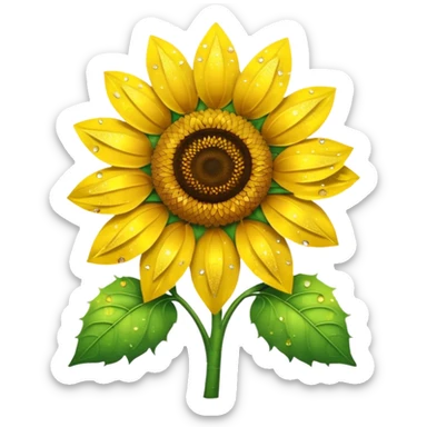 Sparkle Sunflower sticker