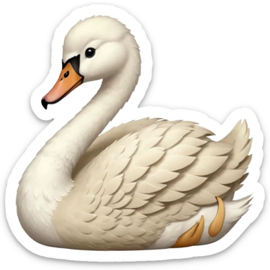 pastel khaki swan sticker