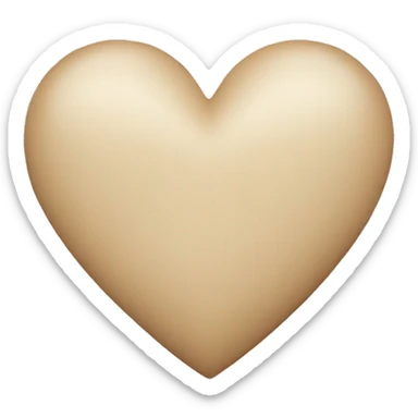 Beige heart sticker