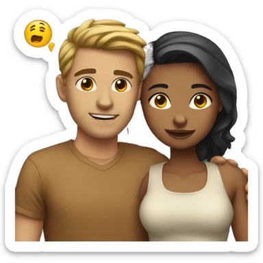 Girl with boyfriend  sticker