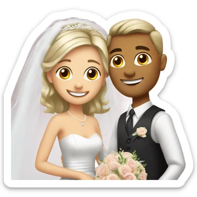 Happy wedding day sticker