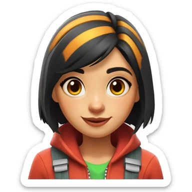 Female vanellope von schweetz in subway surfers sticker