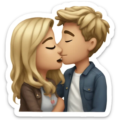 Owen kissing Bailee sticker