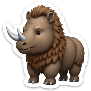 Woolly rhino emoji sticker