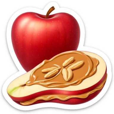 apple slices with peanutbutter sticker