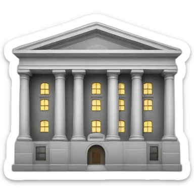A bank building sticker