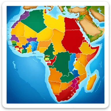 Africa mapa sticker