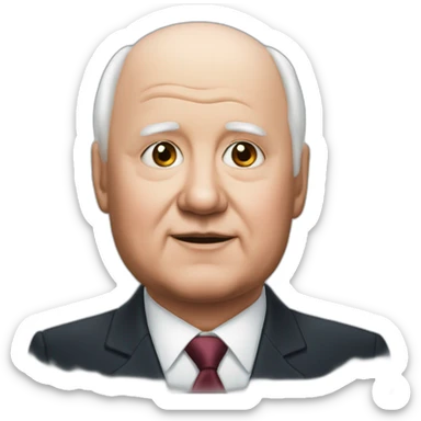 Gorbachev with birthmark sticker