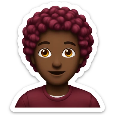 Burgundy aesthetic emoji sticker