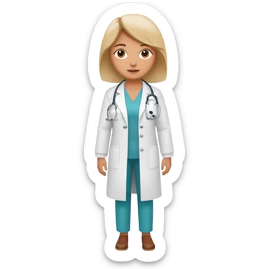 doctora mujer cuerpo completo sticker
