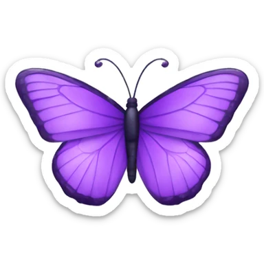 purple butterfly sticker