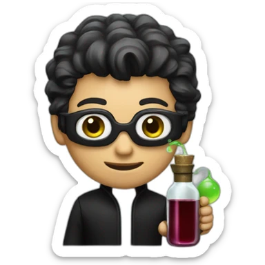 Neo from the matrix holding a potion sticker