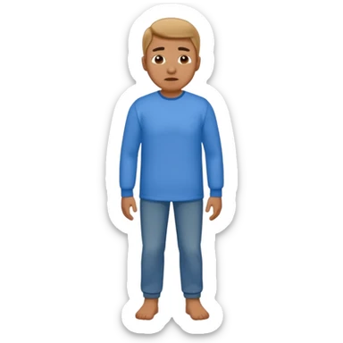 man with a full body and shirt in the cold sticker