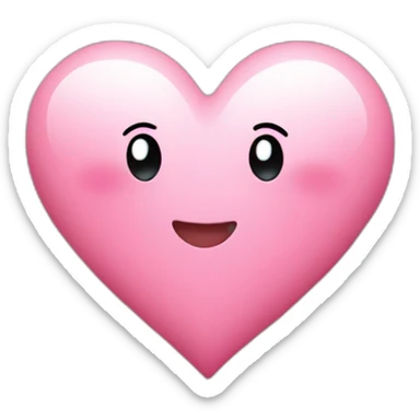 heart pink with stars sticker