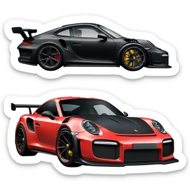 Porsche gt2 rs custom like the character itachi from Naruto made it sticker