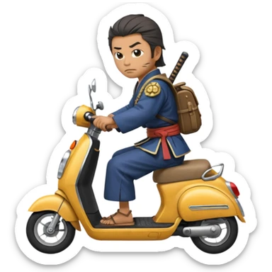 samurai drive scooter sticker