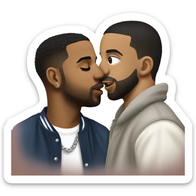 Drake kissing Kendrick Lamar sticker