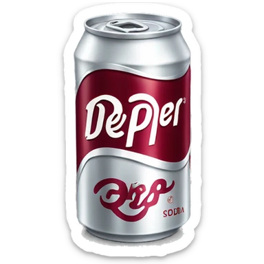 Dr. Pepper soda can sticker