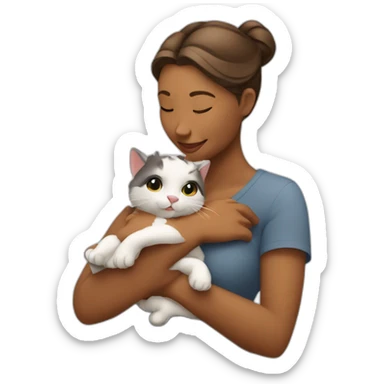 Maman chat avec son chaton sticker