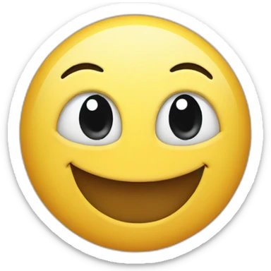 Smily emoji who look left and have a false smile  sticker