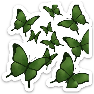 Swarm of butterflies sticker