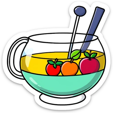 Extremely detailed clear punch bowl  sticker