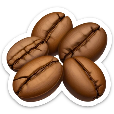 group of three coffee beans sticker