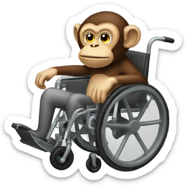 Monkey wheelchair sticker