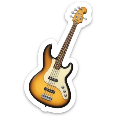 curved bass  sticker