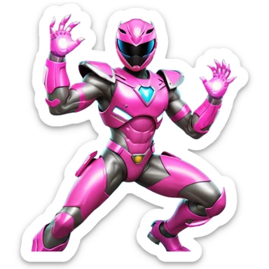 cyberpunk power ranger sticker