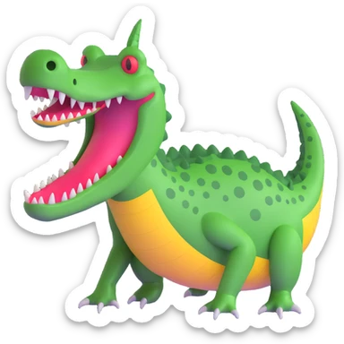 alien crocodile sticker