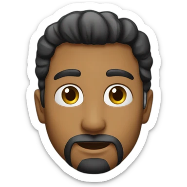 Hombre 30 años guapo barba ojos negros sticker