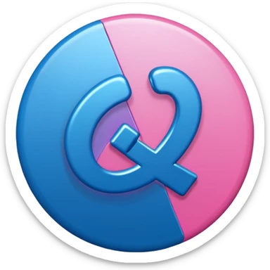 gender symbol, blue and pink,  sticker