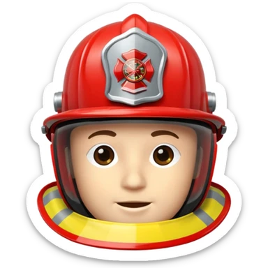 firefighter's hat sticker