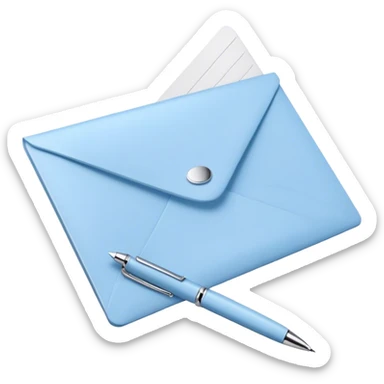 Pastel blue stationery set sticker