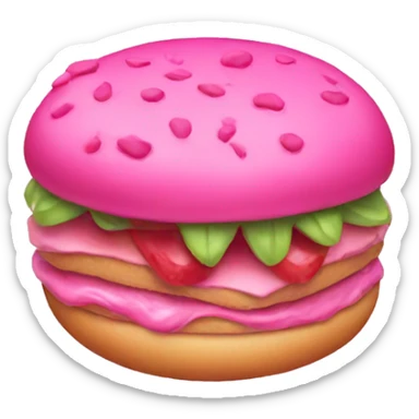 Pink food sticker