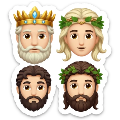 dionysus, zeus, and semele  sticker