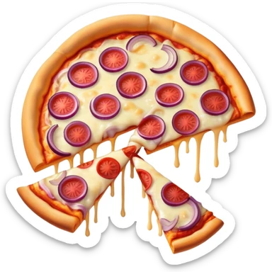 pizza with onions sticker