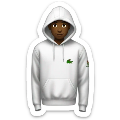 Lacoste tênis black friends with white lacoste hoodie sticker
