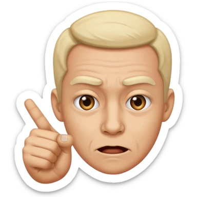 Contempt - feeling that someone or something is worthless while pointing' sticker